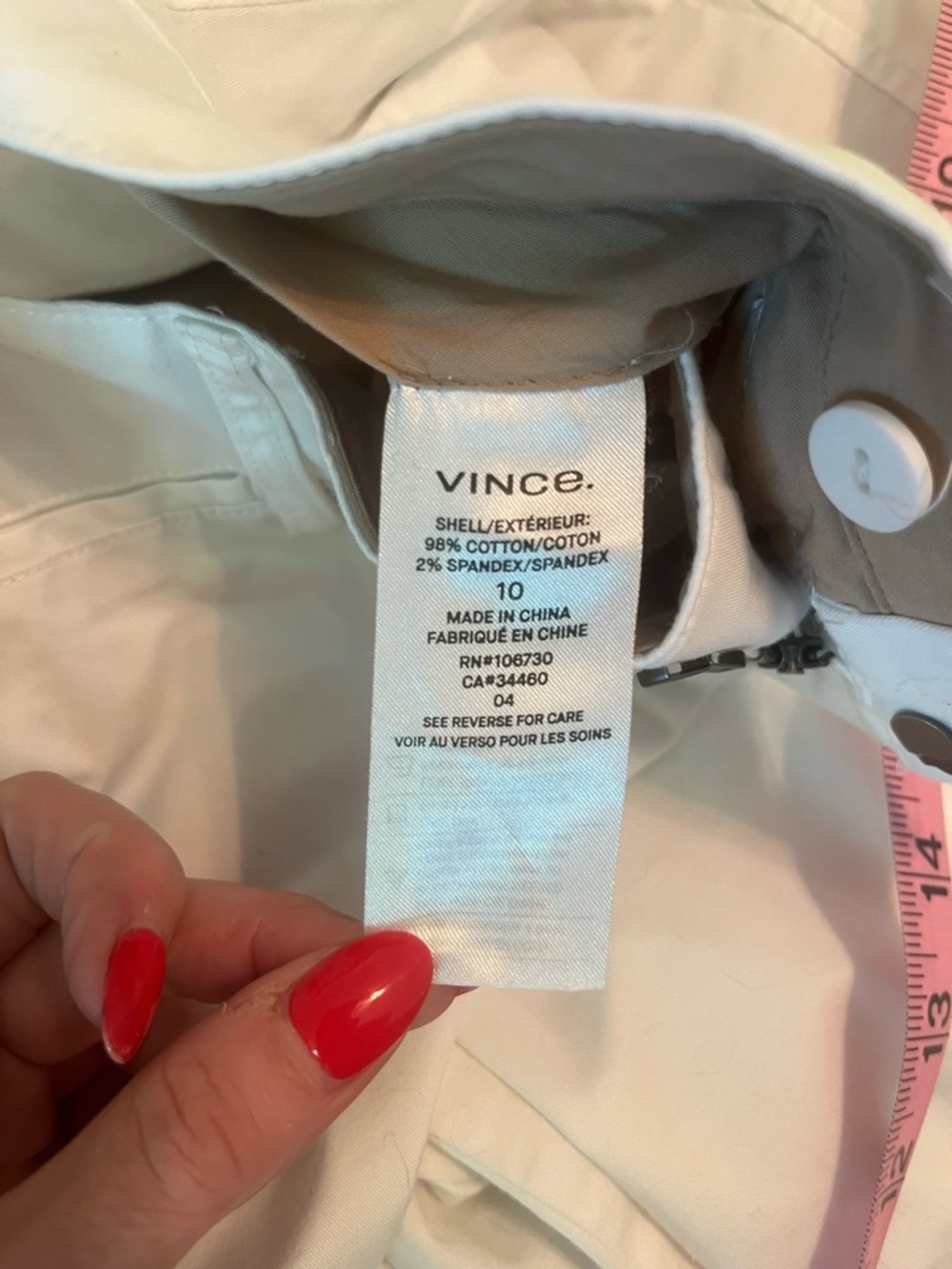Vince White Cropped Straight-Leg Jeans - Picture 5 of 5